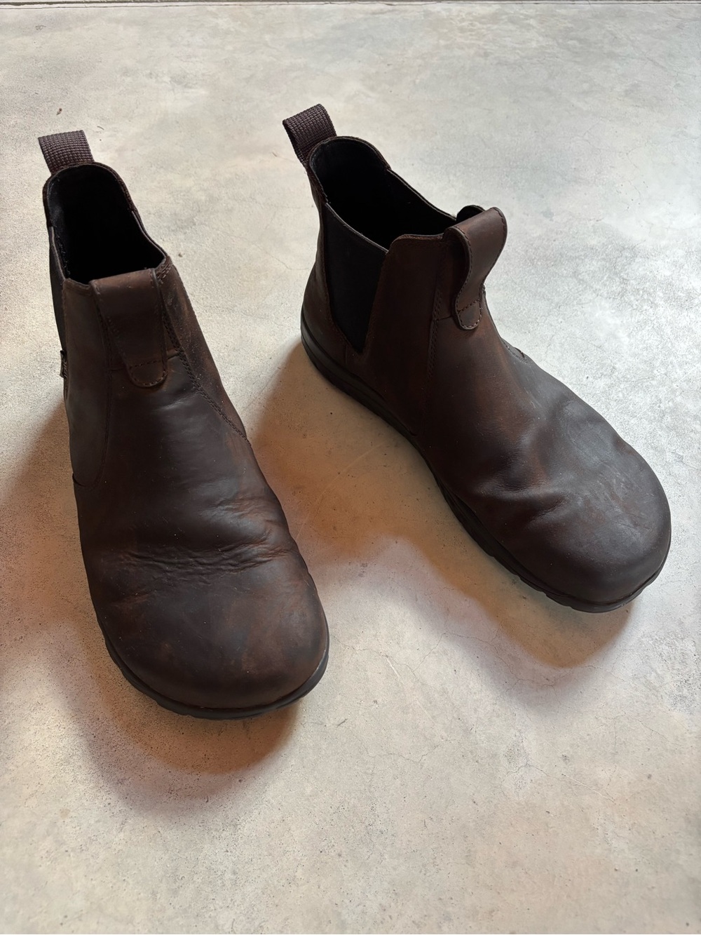 Lems Men’s Chelsea Boot WP Brown Leather Size 12